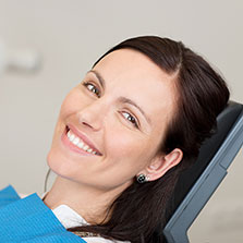 brown hair woman smiling